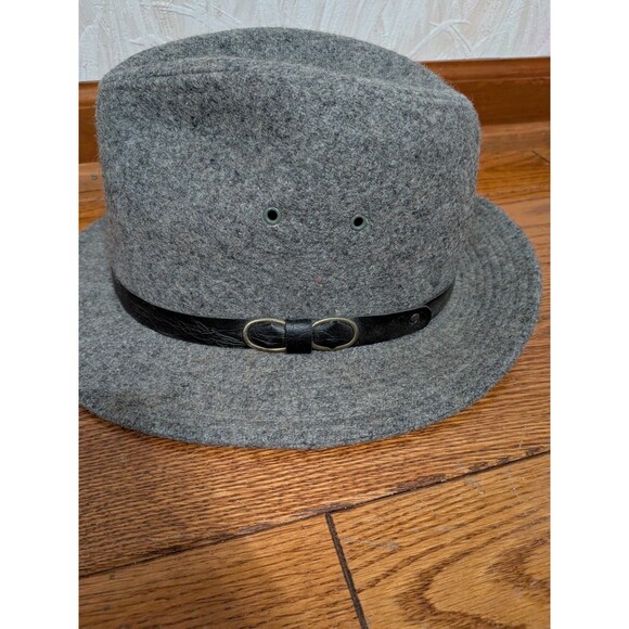 Vintage USA Union-Made Wool Felt Outback, Safari Fedora Hat Large Grandpacore - Picture 2 of 12